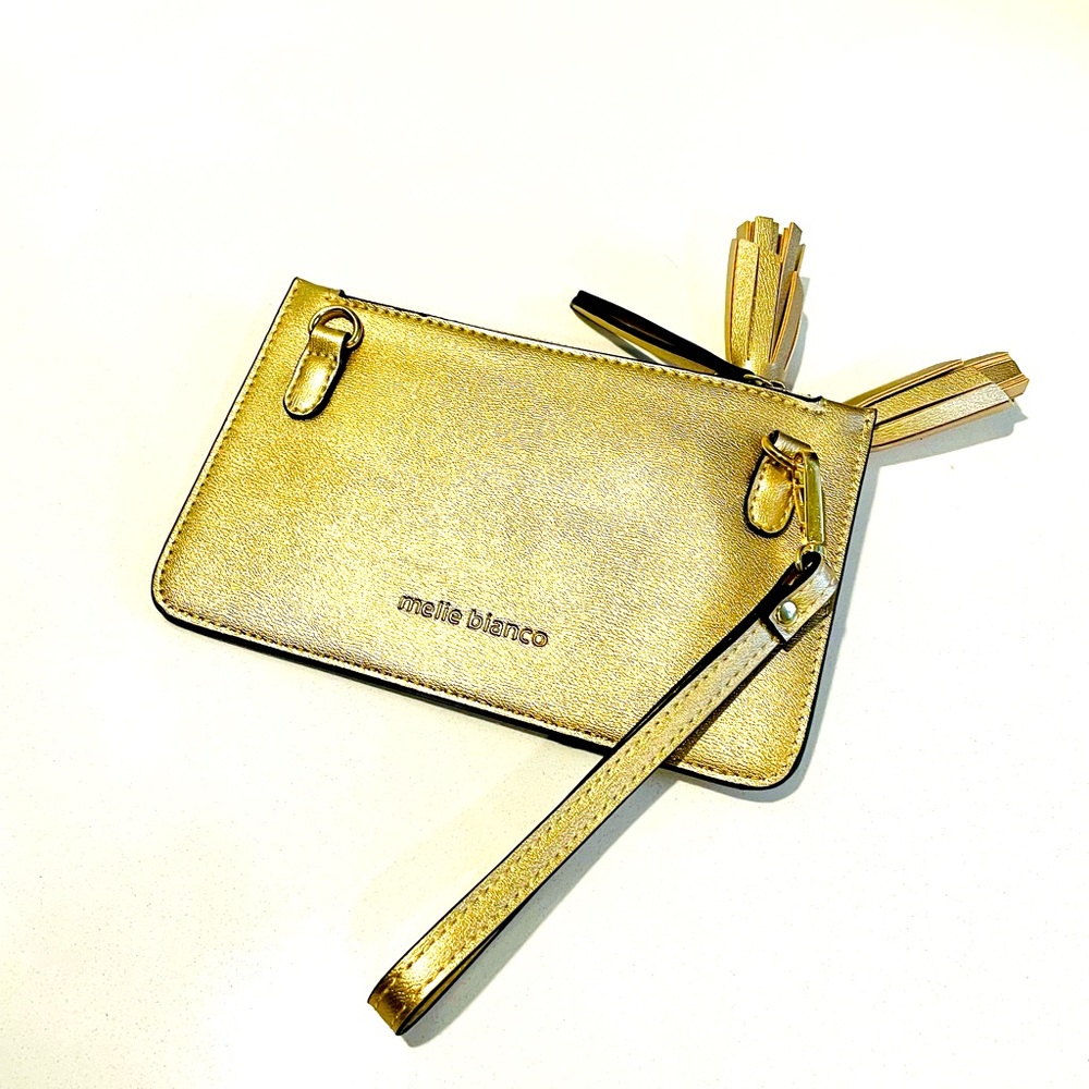 Melie Bianco Farah Gold Wristlet